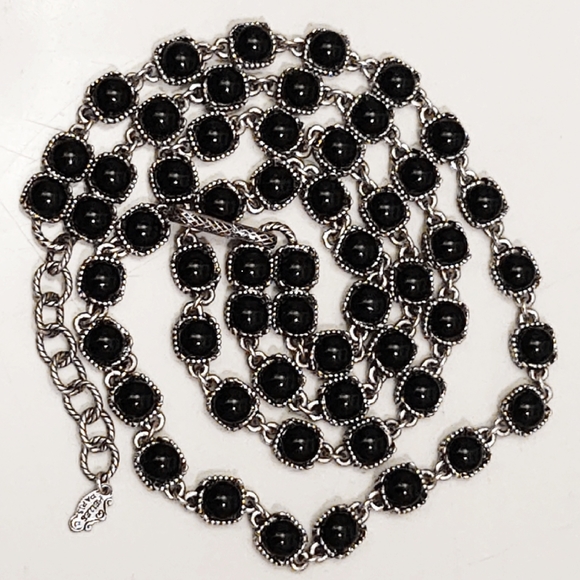 Helles Paris Silver and Onyx Couture Necklace - Picture 11 of 11